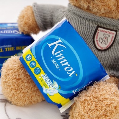 出口代加工吸水亲肤贴身透气姨妈巾10片 日用轻薄棉面卫生巾图2