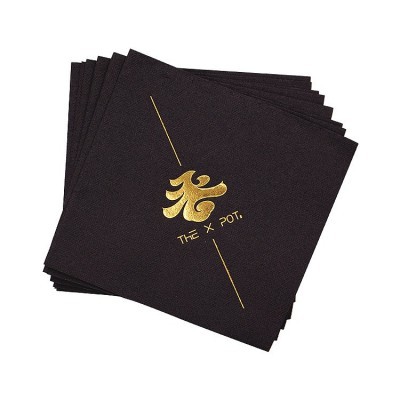 酒店方形纸巾一次性黑色无尘餐巾纸中西餐厅商用餐巾纸可定logo图3