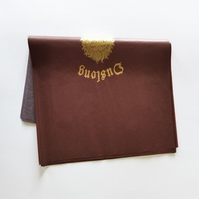 厂家直供高级印刷金色logo防潮雪梨纸拷贝纸鞋帽衣服红酒瓶包装纸图2