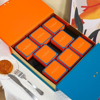 新款中国风中秋月饼礼盒创意提手方形分格式月饼礼品包装盒定 制图5