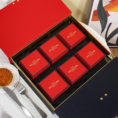 新款中国风中秋月饼礼盒创意提手方形分格式月饼礼品包装盒定 制图2