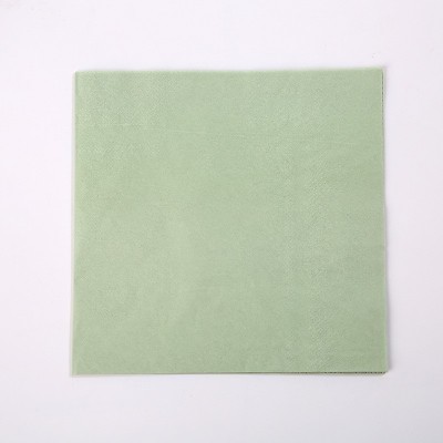 工厂直发33*33CM彩色纸巾派对聚会染色晚餐餐巾纸浅绿/中绿/深绿图3