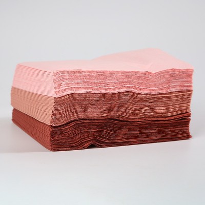 纯色餐巾纸巾批发染色酒红粉色亚马逊鸡尾酒节日派对彩色烫金纸巾图2
