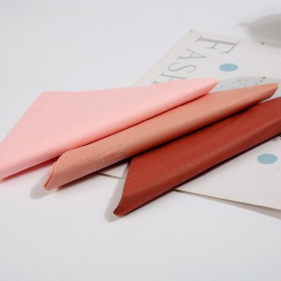 纯色餐巾纸巾批发染色酒红粉色亚马逊鸡尾酒节日派对彩色烫金纸巾图6