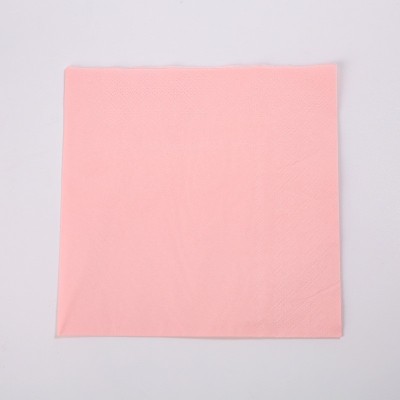 纯色餐巾纸巾批发染色酒红粉色亚马逊鸡尾酒节日派对彩色烫金纸巾图8