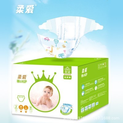 柔爱金冠纸尿裤干爽透气尿不湿宝宝通用尿裤厂家直发一件可代发图2