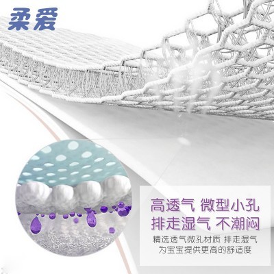 柔爱铂金装宝宝冬季拉拉裤透气超薄尿不湿整箱三码可选一件代发