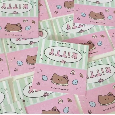 定蛋糕卡异型卡头卡背印刷彩卡异形卡头订装订包装挂卡饰品对折制图4