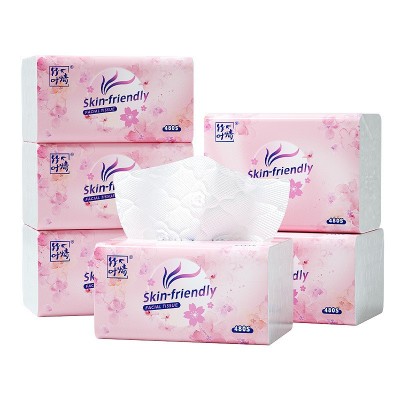 蓝漂 抽纸源头工厂 竹叶情抽纸巾卫生纸家用实惠装抽纸餐巾纸纸巾图3