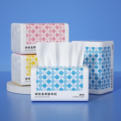 蓝漂 抽纸源头工厂 抽纸 400张加量纸巾抽纸家用大批量卫生纸
