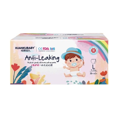 出口拉拉裤 炫酷宝贝新品劲吸一体裤 干爽透气尿不湿 工厂直供图2