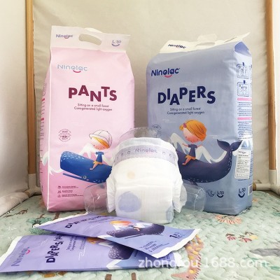工厂定制OEM/ODM全英文包装婴儿纸尿裤干爽舒适一次性尿片拉拉裤图2