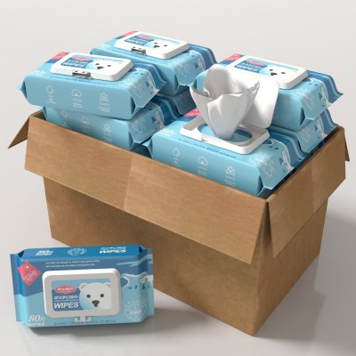 婴儿湿纸巾80抽湿纸巾湿巾婴儿手口湿巾网销爆款图3