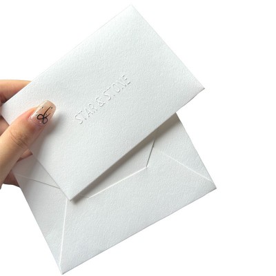 高级珠光纸信封明信片封套定制婚礼请帖邀请函包装纸烫金logo印刷图2