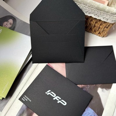 高级珠光纸信封明信片封套定制婚礼请帖邀请函包装纸烫金logo印刷