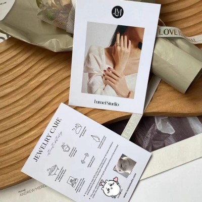 ins风极简网店中英文售后卡珠宝饰品卡片首饰说明感谢保养卡设计图4