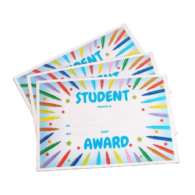 外贸纸卡头纸卡 铜版纸彩卡对折纸卡【双面印刷复膜对折纸卡】图5