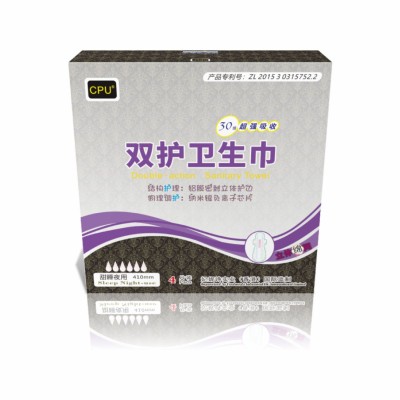 CPU 双护卫生巾 甜睡夜用410mm 4片纸盒装 卫生巾