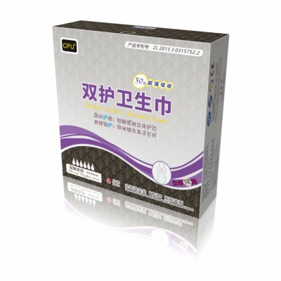 CPU 双护卫生巾 甜睡夜用410mm 4片纸盒装 卫生巾图2