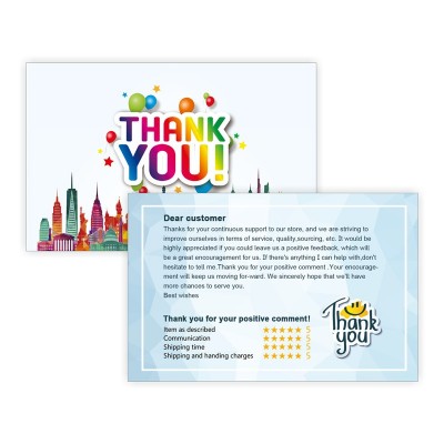 英文售后卡 服务感谢卡感谢信索评卡亚马逊速卖通卡片现货印刷厂.图4