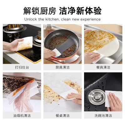 厨房湿巾去油污专用强力去油湿纸巾纸大包厨房湿巾80抽加大加厚图5