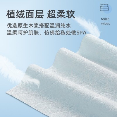 湿厕纸家用超划算可降解湿纸巾大包抽取式80抽湿厕纸加大加厚图4