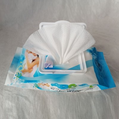 厂家现货批发 100片蓝色袋装加盖婴儿清洁湿巾 瑞丽缅甸可定做图3