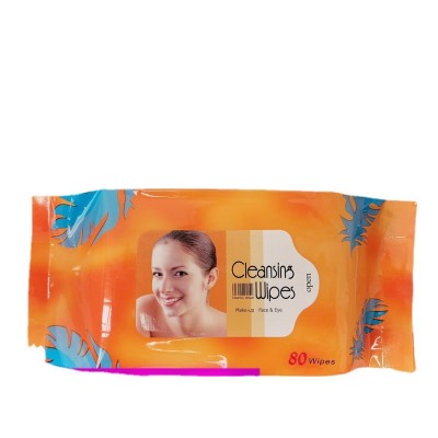 80片袋装女士卸妆面部清洁湿纸巾外文包装 厂家批发D做图4