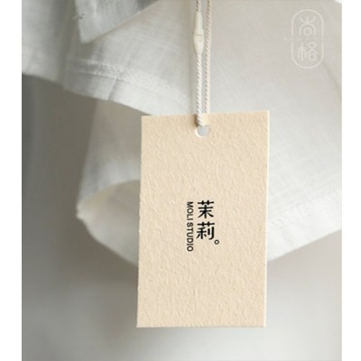 服装吊牌 logo女装店标签高档草香纸通用加厚商标防伪