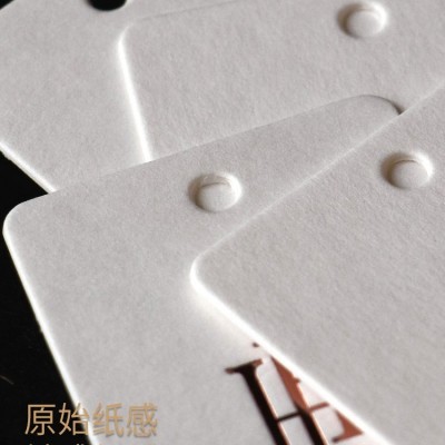 服装吊牌定 制衣服标签挂牌定 做商标logo高档烫金棉卡订 制图3