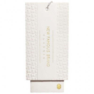 吊牌衣服价格标签特种纸烫金挂牌吊卡店商标logo制作纸质图2