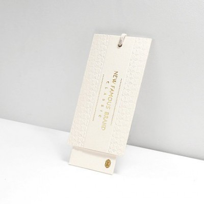 吊牌衣服价格标签特种纸烫金挂牌吊卡店商标logo制作纸质图3