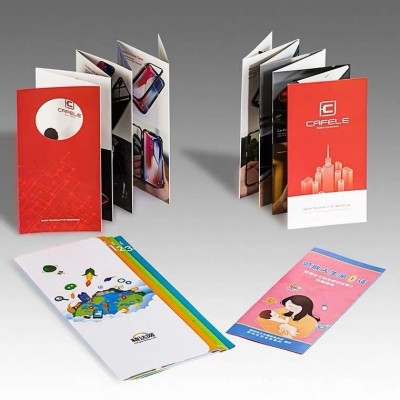 单页彩页三折页印刷 企业宣传册骑马钉样本图册说明书印刷图5