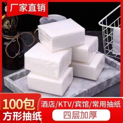 100包餐饮小方抽正方形饭店抽纸餐馆纸巾小纸抽压花包邮工厂店供图3
