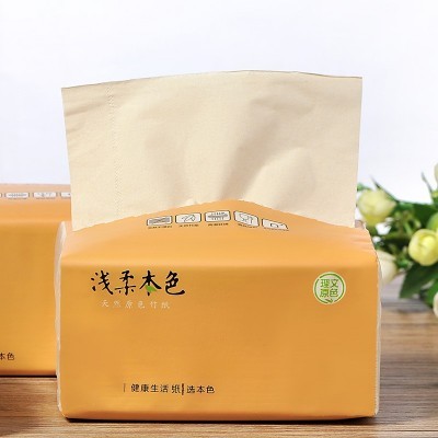 母婴本色抽纸整箱300张竹浆纸巾抽纸地摊餐巾卫生纸家用厂家批发图2