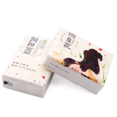 迷你印logo木浆纸巾手帕纸巾定制 宣传餐厅饭店定做小包餐巾纸图3