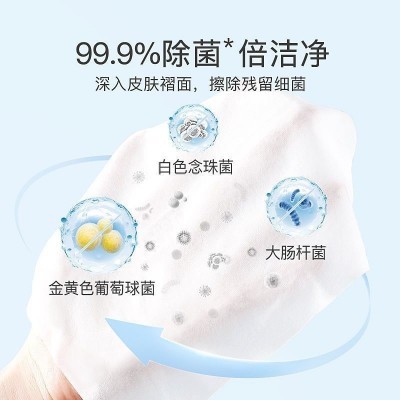 乐米奇湿厕纸80抽家用厕所湿巾纸杀菌擦屁股女性卫生专用可冲马桶图4