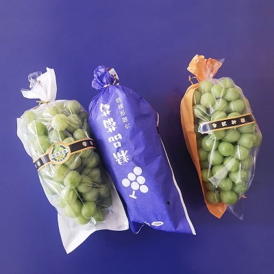 阳光玫瑰梯形包装袋纸加膜一体防雾高透明扎丝封口葡萄包 装袋批发图3