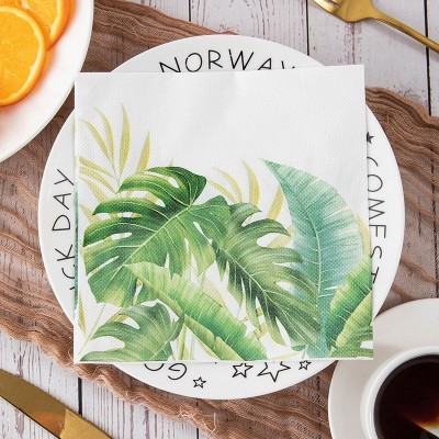 厂家直销派对印花纸巾餐巾纸聚会彩色纸花草批发餐厅可以加印LOGO图4