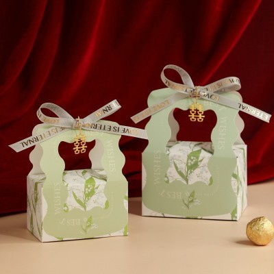 深圳厂家喜糖盒喜糖袋高级感ins风精致森系中国风结婚礼品盒定制图4