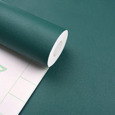 VC墨绿色墙纸壁纸自粘批发北欧简约素色客厅卧室学校文化墙贴图2