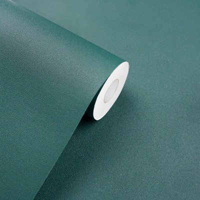 VC墨绿色墙纸壁纸自粘批发北欧简约素色客厅卧室学校文化墙贴图3