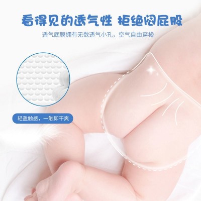 全包臀一体拉拉裤5XL婴儿超薄透气纸尿裤宝宝尿片XXL尿不湿医护级图4