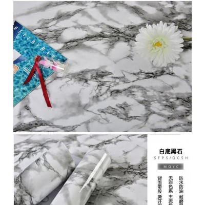加厚家用厨房防油贴纸防水灶台橱柜浴室瓷砖旧家具翻新大理石贴纸图2