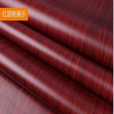 仿木纹贴纸自粘墙纸防潮衣柜子桌面桌子木门贴旧家具翻新壁纸pvc图3