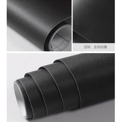 黑色PVC波音软片自粘墙纸冰晶画无框画相册耗材背面黑磨砂柜贴膜图3