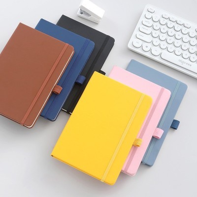 跨境A5高颜值商务办公笔记本定制logo日记绑带记事本温州本子批发图2