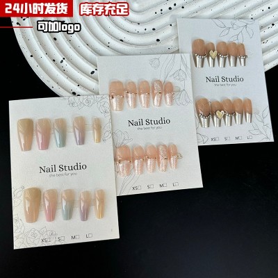 现货轻奢高档穿戴甲卡纸背景卡片美甲饰品展示专用小卡片批发图5