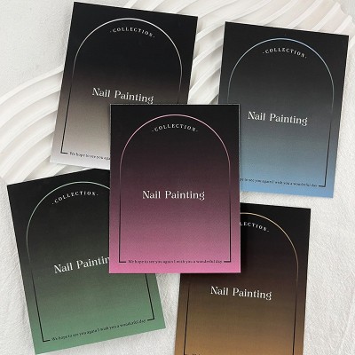 定制使用说明 高级渐变ins简约美甲展示卡纸 穿戴甲卡纸设 计批发图5