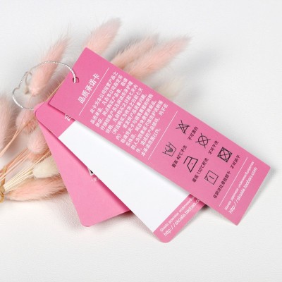 高档服装标签定做 衣服合格证工厂定制通用印刷加厚吊卡 女装吊牌